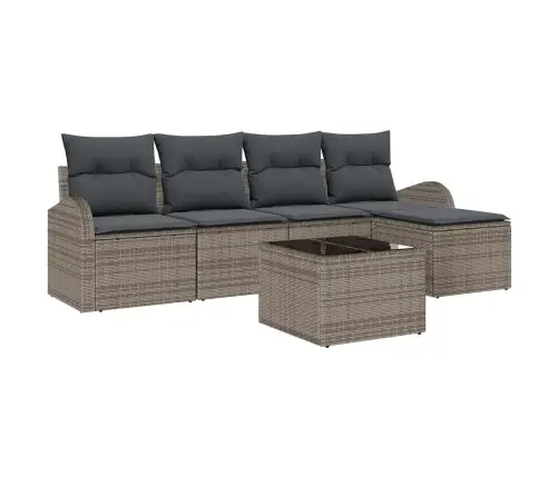 5 Gabalu Dārza Dīvānu Komplekts Ar Spilveniem Melnā Poli Rotangpalmas Vidaxl