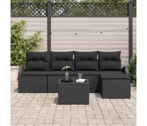 6 Daļu Dārza Dīvānu Komplekts Ar Spilveniem Beigā Polietilēna Rotangpalma Vidaxl