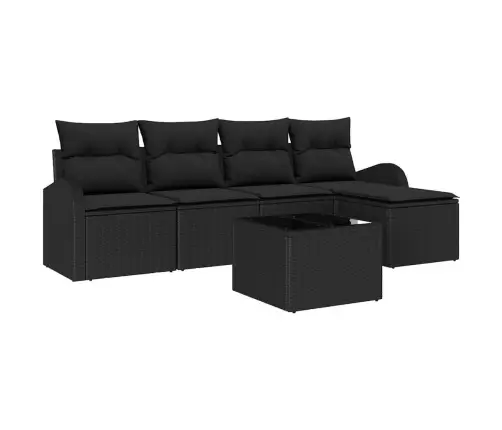 6 Daļu Dārza Dīvānu Komplekts Ar Spilveniem Beigā Polietilēna Rotangpalma Vidaxl