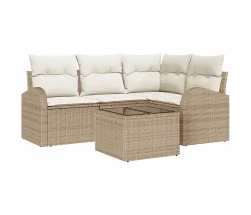 Aia Diivanikomplekt Padjaga 5 Pcs Bež Ja Valge Polürotang