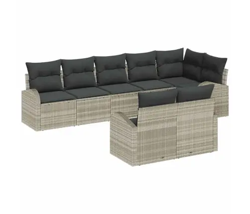 Aia Diivanikomplekt Padjaga 8 Pcs Helehall Polürotang