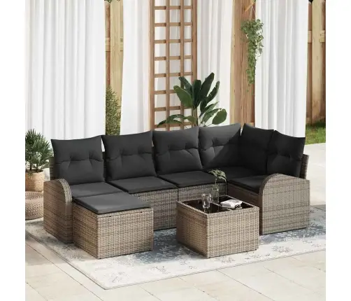 Diivanikomplekt Padjaga Ladustamisega 7 Pcs Hall Polürotang