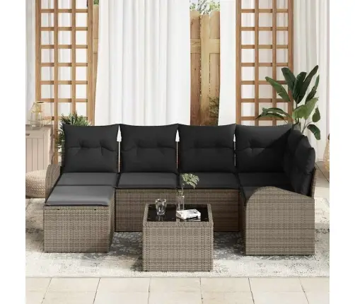 Diivanikomplekt Padjaga Ladustamisega 7 Pcs Hall Polürotang