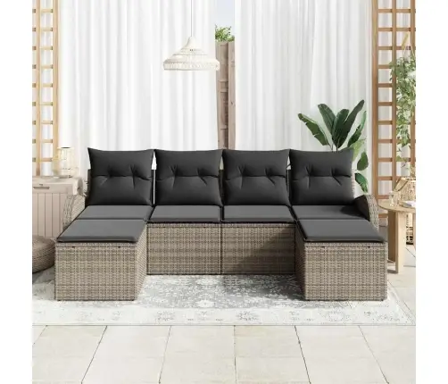 Diivanikomplekt Padjaga Ladustamisega 6 Pcs Hall Polürotang