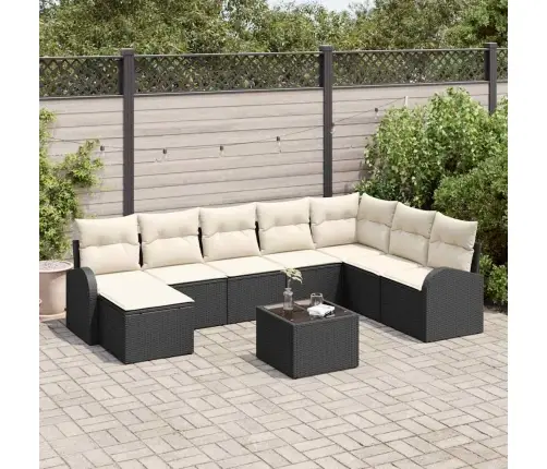 8 Gabalu Dārza Dīvānu Komplekts Ar Spilveniem Brūnā Poli Rattan Vidaxl