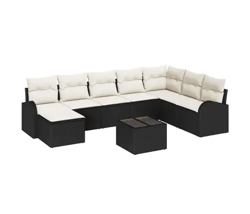 8 Gabalu Dārza Dīvānu Komplekts Ar Spilveniem Brūnā Poli Rattan Vidaxl