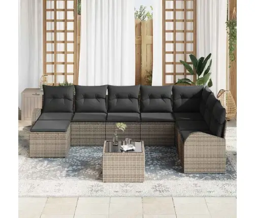 Diivanikomplekt Padjaga Ladustamisega 9 Pcs Hall Polürotang