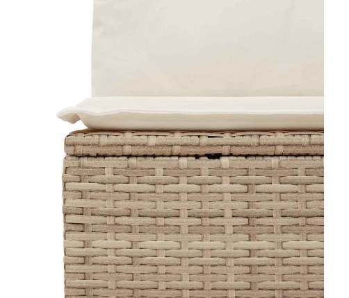 Sodo Sofų Rinkinys 9 Pcs Smėlio Ir Balta Poli Ratanas