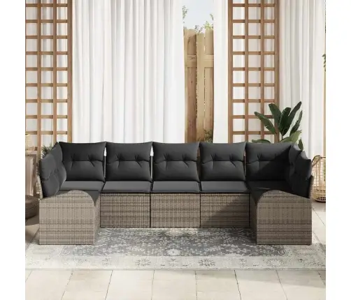 Aia Diivanikomplekt Padjaga Ladustamisega 7 Pcs Hall Polürotang