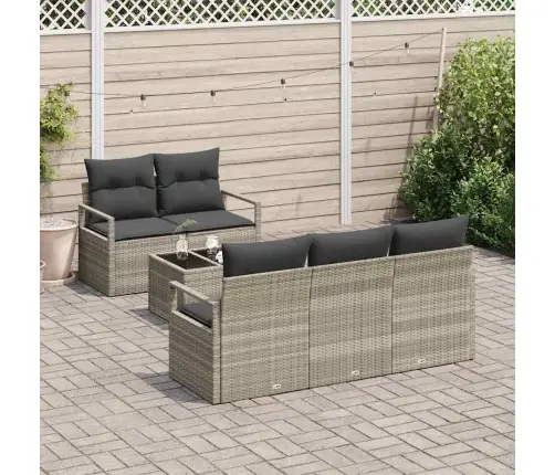 Aia Diivanikomplekt 6 Pcs Helehall Ja Tumehall Polürotang