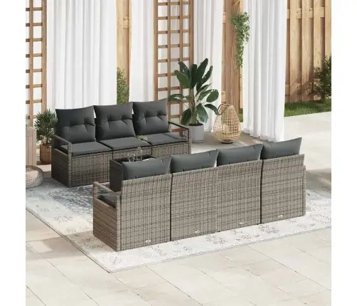 Aia Diivanikomplekt 8 Pcs Hall Polürotang Ja Teras Ja Klaas