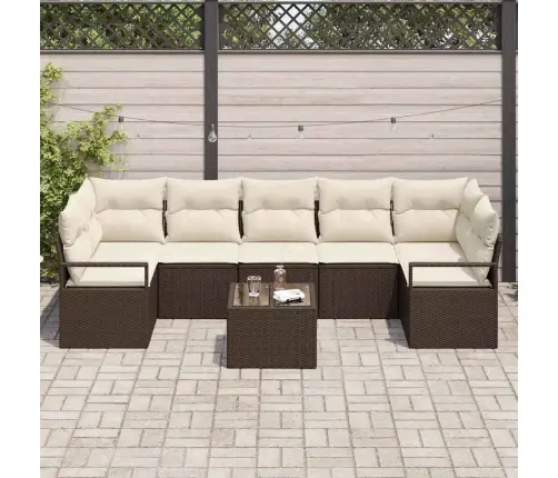 8 Daļīgs Dārza Dīvānu Komplekts Ar Spilveniem Vidaxl