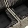 Sodo Sofų Rinkinys Su Pagalve Su Saugykla 6 Pcs Šviesiai Pilka