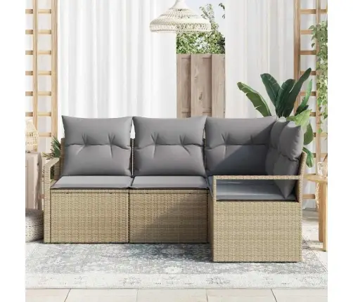 Aia Diivanikomplekt Padjaga 4 Pcs Beež Ja Heledhall