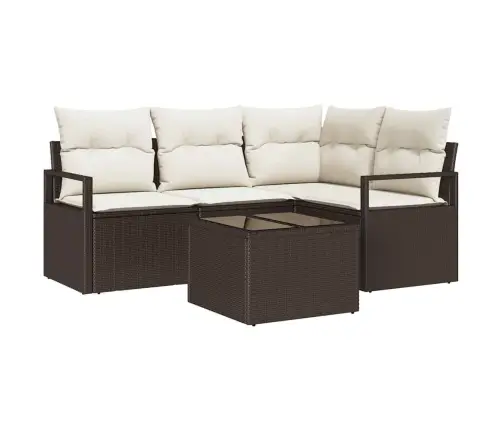 4 Daļu Dārza Dīvānu Komplekts Ar Spilveniem Gaiši Pelēkā Poli Rotangpalmas Vidaxl