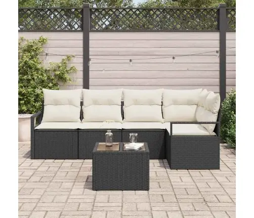 5 Gabalu Dārza Dīvānu Komplekts Ar Spilveniem Brūnā Pe Rotangpalmas Vidaxl