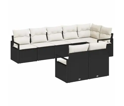 Aia Diivanikomplekt Padjaga 8 Pcs Must Ja Valge Polürotang