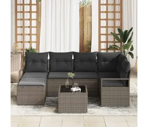 Aia Diivanikomplekt Padjaga Ladustamisega 7 Pcs Helehall