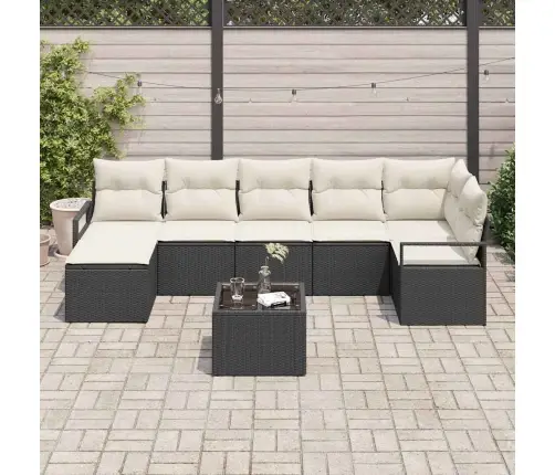 7 Gabalu Dārza Dīvānu Komplekts Ar Spilveniem Brūns Poli Rotangpalma Vidaxl