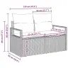 Sodo Sofų Rinkinys Su Pagalve 6 Pcs Juoda Ir Kreminė