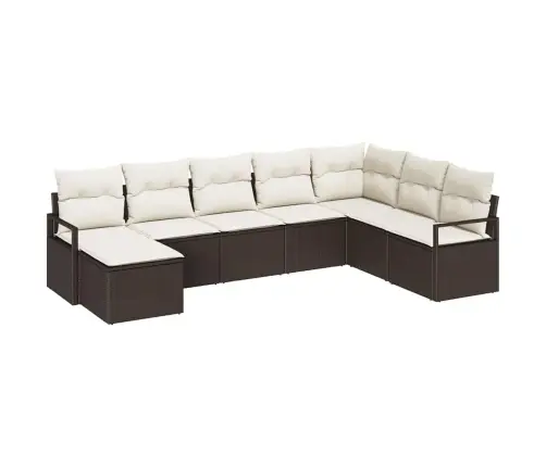 8 Gab. Dārza Dīvānu Komplekts Ar Spilveniem Brūns Poli Rotangpalma Vidaxl 8 Gab. Dārza Dīvānu Komplekts Ar Spilveniem Brūns Poli Rotangpalma Vidaxl