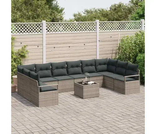 Aia Diivanikomplekt Padjaga Ladustamisega 11 Pcs Helehall Aia Diivanikomplekt Padjaga Ladustamisega 11 Pcs Helehall