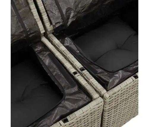 Diivanikomplekt Padjaga 5 Pcs Helehall Ja Tumehall Polürotang