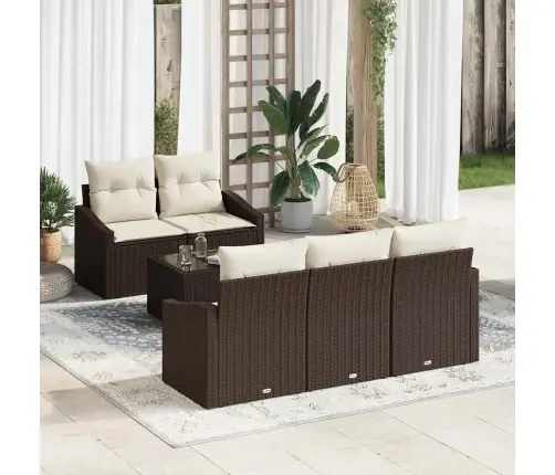 Aia Diivanikomplekt 6 Pcs Pruun Ja Kreem 55 X 55 X 37 Cm
