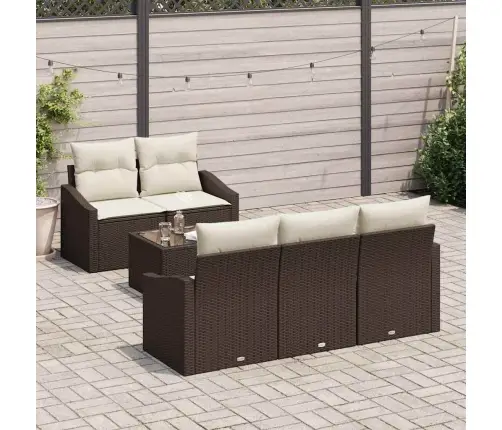 Aia Diivanikomplekt 6 Pcs Pruun Ja Kreem 55 X 55 X 37 Cm