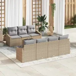 Aia Diivanikomplekt Padjaga 8 Pcs Beež Ja Hall 55 X 55 X 37 Cm