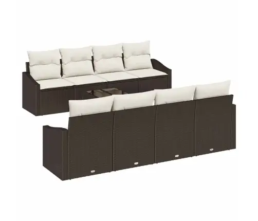 Sofos Komplektas 7 Pcs Ruda Ir Grietinėlė Poliratanas