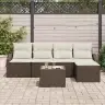 Sodo Valgomojo Komplektas Su Pagalve 6 Pcs Ruda Ir Grietinėlė