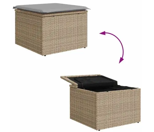 Sodo Valgomojo Komplektas 6 Pcs Bežinė Ir Šviesiai Pilka