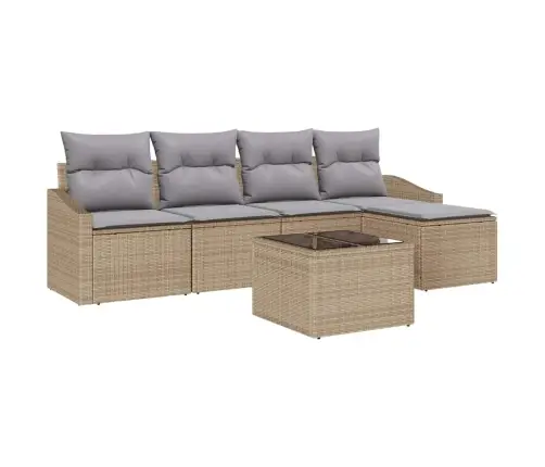 Sodo Valgomojo Komplektas 6 Pcs Bežinė Ir Šviesiai Pilka
