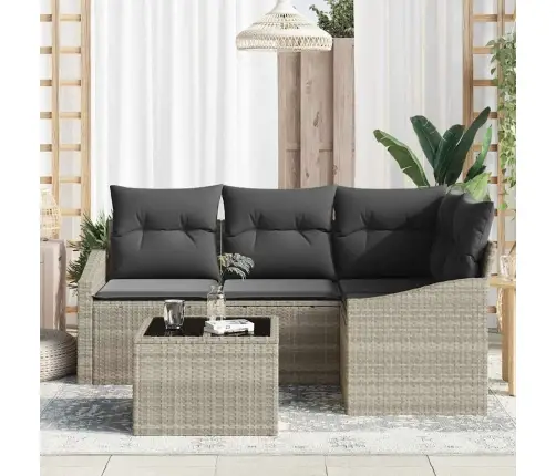 Aia Diivanikomplekt Padjaga 5 Pcs Helehall Polürotang