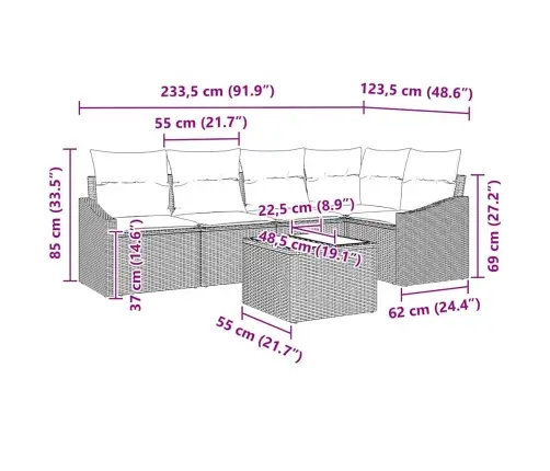 Aia Söögilaudade Komplekt Padjaga 6 Pcs Pruun Ja Kreem