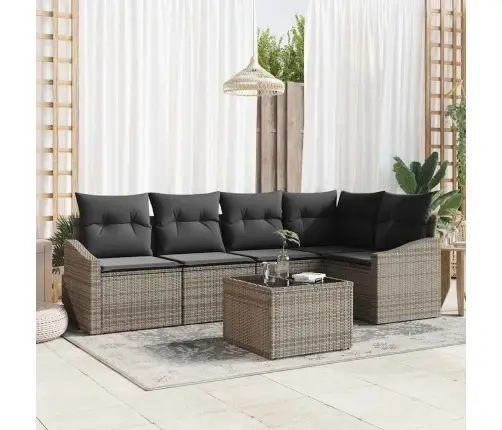 5 Daļu Dārza Ēdamgalds Ar Spilveniem Melns Poliratangs Vidaxl