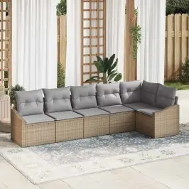 Aia Söögilaudade Komplekt Padjaga 6 Pcs Beež Ja Heledhall