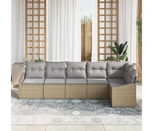 Aia Söögilaudade Komplekt Padjaga 6 Pcs Beež Ja Heledhall