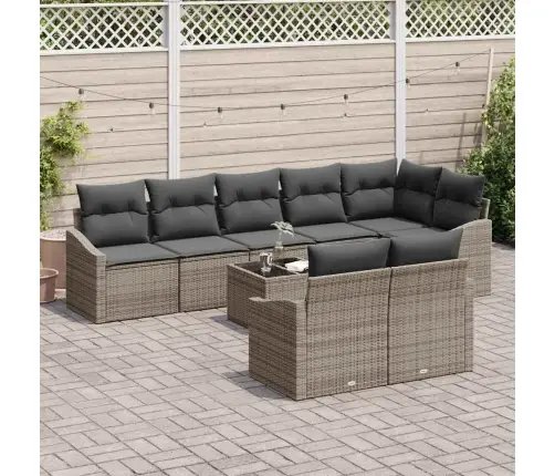 Aia Diivanikomplekt Padjaga 9 Pcs Helehall Polürotang