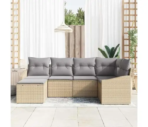 6 Gabalu Dārza Ēdamgalds Ar Spilveniem Bēšā Polietilēna Rotangpalmas Vidaxl 6 Gabalu Dārza Ēdamgalds Ar Spilveniem Bēšā Polietilēna Rotangpalmas Vidaxl