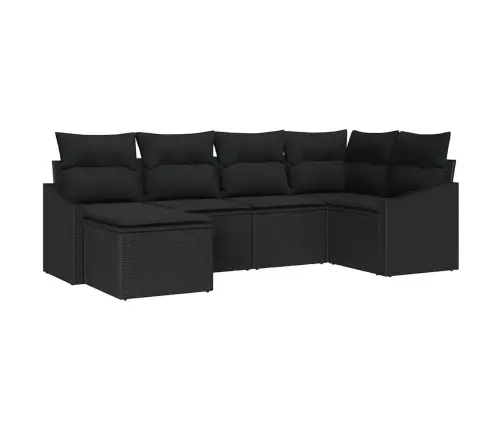 Sodo Valgomojo Komplektas Su Pagalve Su Saugykla 6 Pcs Juoda