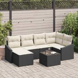 Aia Söögilaudade Komplekt Padjaga 7 Pcs Pruun Ja Kreem