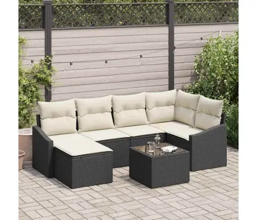 Sodo Valgomojo Komplektas Su Pagalve 7 Pcs Ruda Ir Grietinėlė Sodo Valgomojo Komplektas Su Pagalve 7 Pcs Ruda Ir Grietinėlė