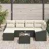 Sodo Valgomojo Komplektas Su Pagalve 7 Pcs Ruda Ir Grietinėlė Sodo Valgomojo Komplektas Su Pagalve 7 Pcs Ruda Ir Grietinėlė