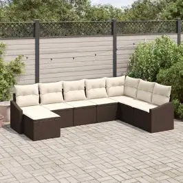 Aia Söögilaudade Komplekt Padjaga 8 Pcs Pruun Ja Kreem
