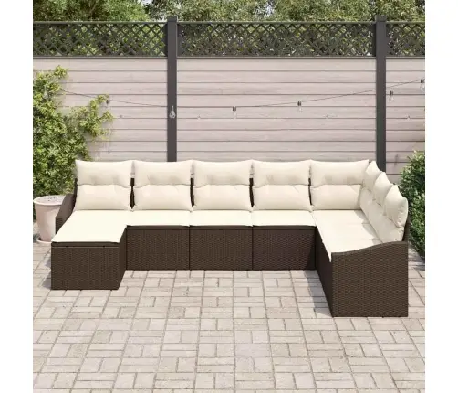 Aia Söögilaudade Komplekt Padjaga 8 Pcs Pruun Ja Kreem