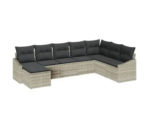 Aia Diivanikomplekt Padjaga 8 Pcs Helehall Polürotang