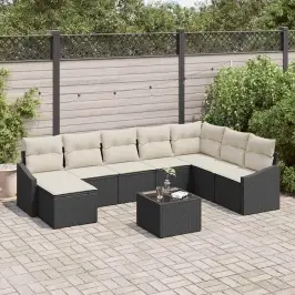 Dārza Ēdamgalds Ar Spilvenu Ar Uzglabāšanu 9 Pcs Brūns Un Krēma Vidaxl