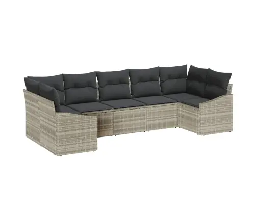 Aia Diivanikomplekt Ladustamisega 7 Pcs Helehall Polürotang